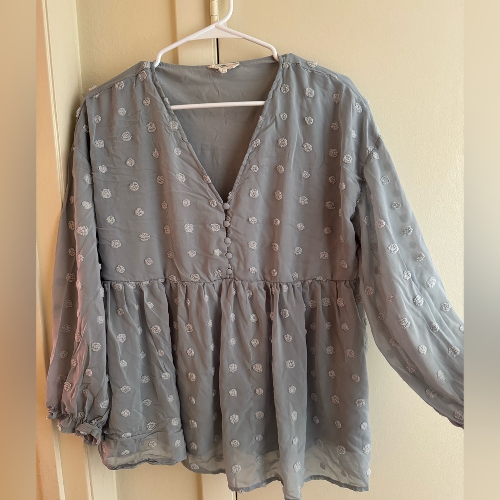 Beautiful pastel blue blouse